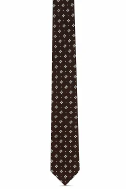 Online Floral Pattern Tie 100% Silk 7cm Gravatas