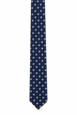 Online Floral Pattern Tie 100% Silk 7cm Gravatas