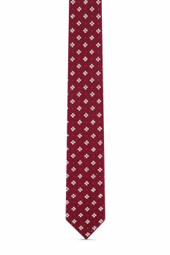 Online Floral Pattern Tie 100% Silk 7cm Gravatas