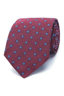 Sale Floral Pattern Tie 100% Silk 8cm Gravatas