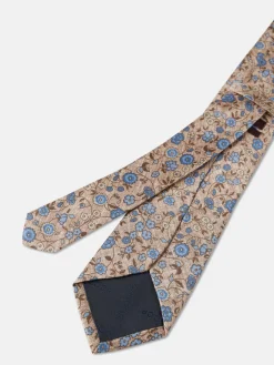 Online Floral Pattern Tie 100% Silk 8cm Gravatas