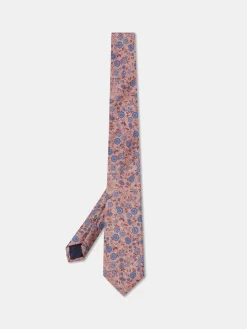 Online Floral Pattern Tie 100% Silk 8cm Gravatas