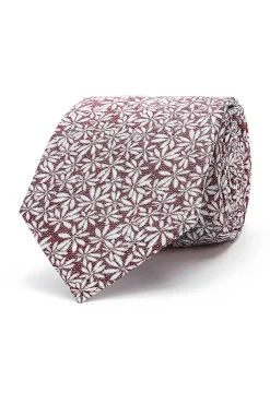 Best Floral Pattern Tie 100% Silk 8cm Gravatas