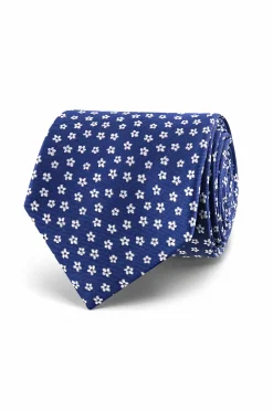 Hot Floral Pattern Tie 100% Silk 7cm Gravatas