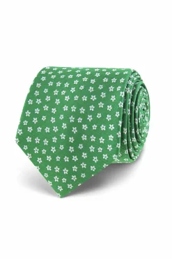 Hot Floral Pattern Tie 100% Silk 7cm Gravatas