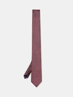 New Floral Pattern Tie 100% Silk 7,5cm Gravatas