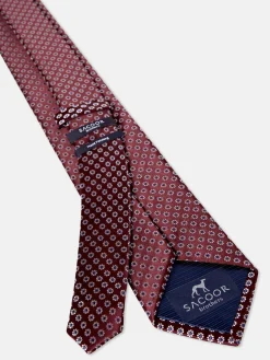 New Floral Pattern Tie 100% Silk 7,5cm Gravatas