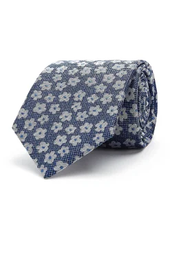 Discount Floral Pattern Tie 100% Silk 8cm Gravatas