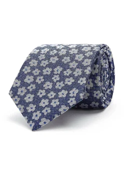 Discount Floral Pattern Tie 100% Silk 8cm Gravatas