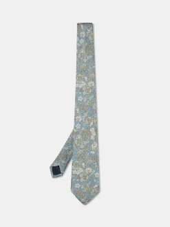 Floral Pattern Tie 100% Silk 8cm Gravatas