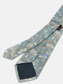Floral Pattern Tie 100% Silk 8cm Gravatas