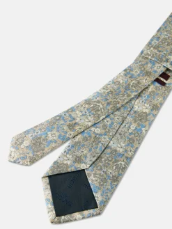 Floral Pattern Tie 100% Silk 8cm Gravatas