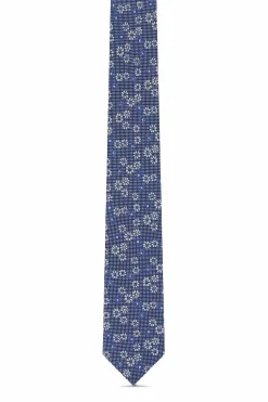 New Floral Pattern Tie 100% Silk 7cm Gravatas
