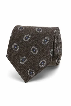 New Floral Pattern Tie 100% Silk 8cm Gravatas