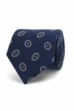 New Floral Pattern Tie 100% Silk 8cm Gravatas