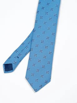 Discount Floral Pattern Tie 100% Silk 7,5cm Gravatas