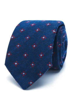 New Floral Pattern Tie 100% Wool 7cm Gravatas