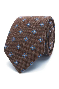 New Floral Pattern Tie 100% Wool 7cm Gravatas