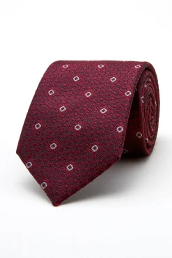 Online Floral Pattern Tie Silk and Wool Blend 7,5cm Gravatas