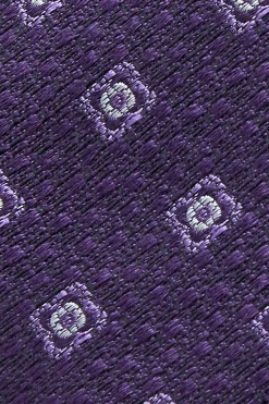Online Floral Pattern Tie Silk and Wool Blend 7,5cm Gravatas