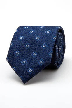 Online Floral Pattern Tie Silk and Wool Blend 7,5cm Gravatas