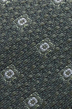 Online Floral Pattern Tie Silk and Wool Blend 7,5cm Gravatas