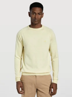 Garment dye crew neck sweater Camisolas
