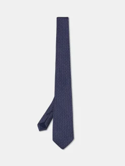 Geometric Pattern Tie 100% Silk 8cm Gravatas