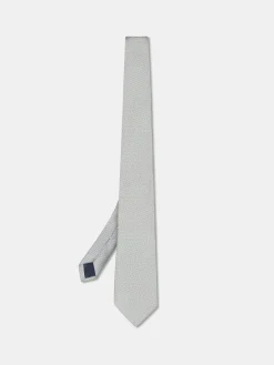 Geometric Pattern Tie 100% Silk 8cm Gravatas