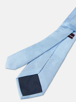 Geometric Pattern Tie 100% Silk 8cm Gravatas