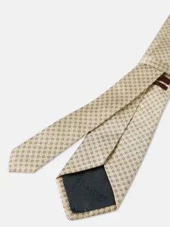 Sale Geometric Pattern Tie 100% Silk 7,5cm Gravatas
