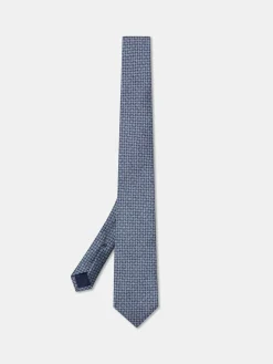 Sale Geometric Pattern Tie 100% Silk 7,5cm Gravatas