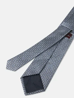 Sale Geometric Pattern Tie 100% Silk 7,5cm Gravatas