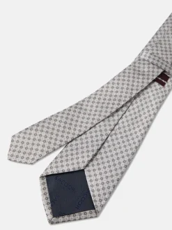Sale Geometric Pattern Tie 100% Silk 7,5cm Gravatas