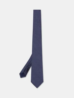 Online Geometric Pattern Tie 100% silk 8cm Gravatas
