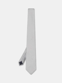 Online Geometric Pattern Tie 100% silk 8cm Gravatas