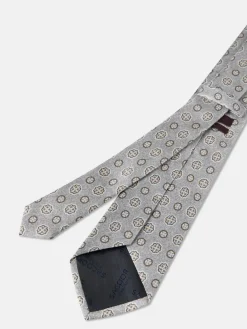 Online Geometric Pattern Tie 100% silk 8cm Gravatas