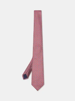 New Geometric Pattern Tie 100% silk 8cm Gravatas