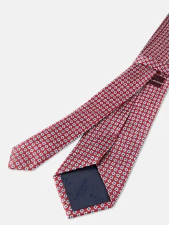 New Geometric Pattern Tie 100% silk 8cm Gravatas