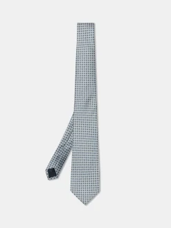 New Geometric Pattern Tie 100% silk 8cm Gravatas