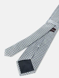 New Geometric Pattern Tie 100% silk 8cm Gravatas
