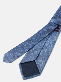 Geometric Pattern Tie 100% silk 8cm Gravatas
