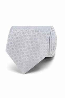 New Geometric Pattern Tie 100% Silk 8cm Gravatas