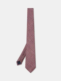 Hot Geometric Pattern Tie 100% silk 8cm Gravatas