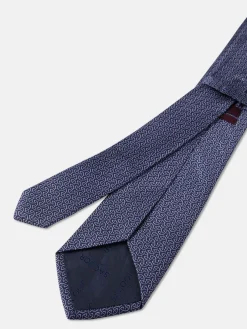 Outlet Geometric Pattern Tie 100% silk 8cm Gravatas