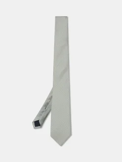 Outlet Geometric Pattern Tie 100% silk 8cm Gravatas