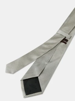 Outlet Geometric Pattern Tie 100% silk 8cm Gravatas