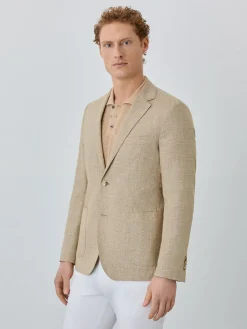 Discount Half-Canvas Prince Of Wales Blazer In Linen Blend Blazers