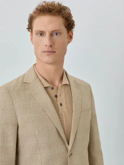 Discount Half-Canvas Prince Of Wales Blazer In Linen Blend Blazers