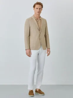 Discount Half-Canvas Prince Of Wales Blazer In Linen Blend Blazers